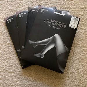 4 Pairs Jockey Control Top Sheer Black Pantyhose